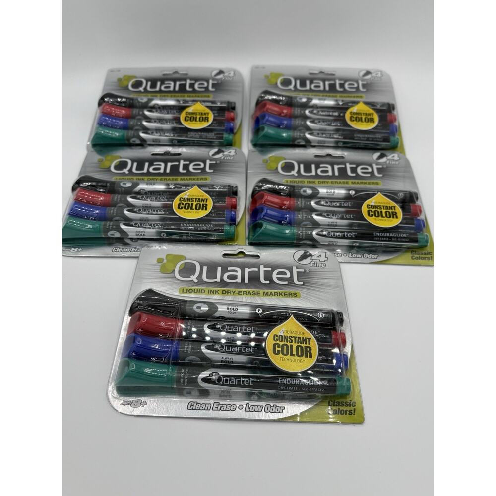 Quartet Liquid Ink Dry-Erase Markers 5 Pack Lot